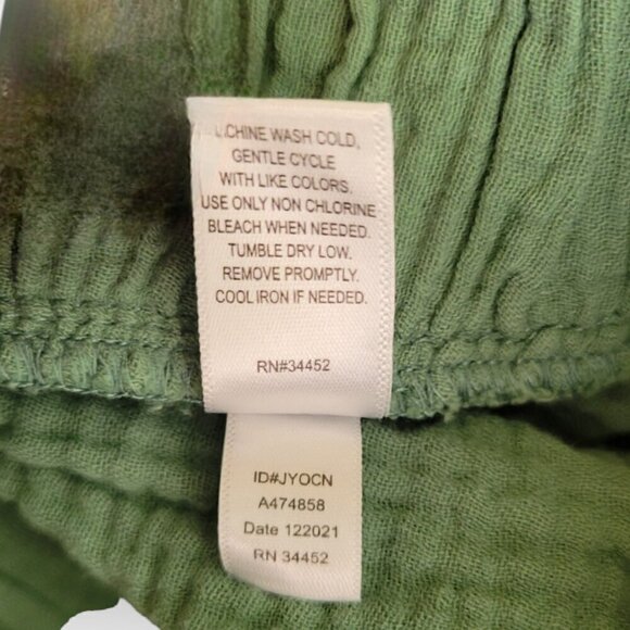 Cuddl Duds fresh green 100% cotton cozy comfy stretch-waist lounge pants size M - Picture 9 of 10